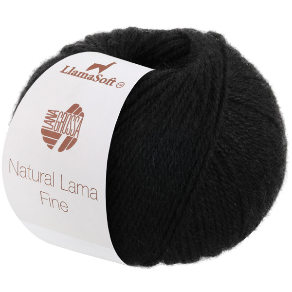 Lana Grossa Natural Lama Fine 108 Schwarz 50g