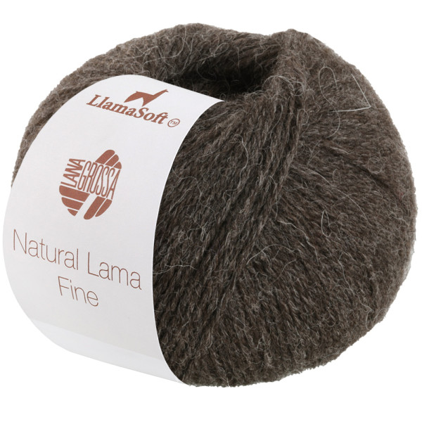 Lana Grossa Natural Lama Fine 115 Schwarzbraun 50g