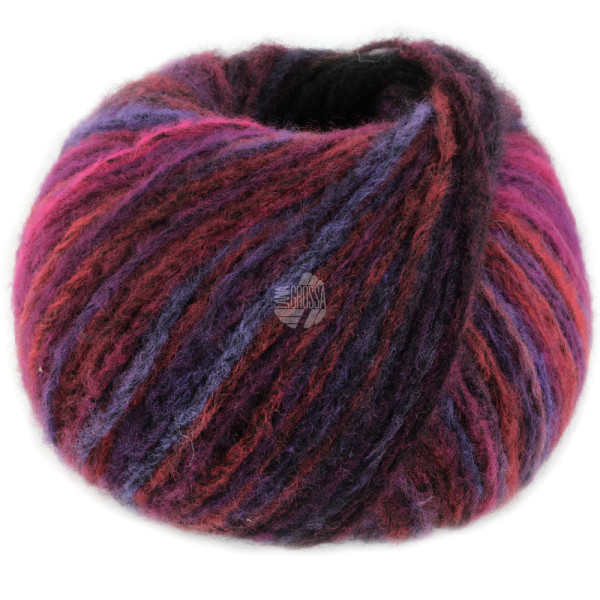 Lana Grossa Picasso 007 Weinrot/Fuchsia/Blau-/Dunkelviolett/Schwarzrot/Himbeer 50g