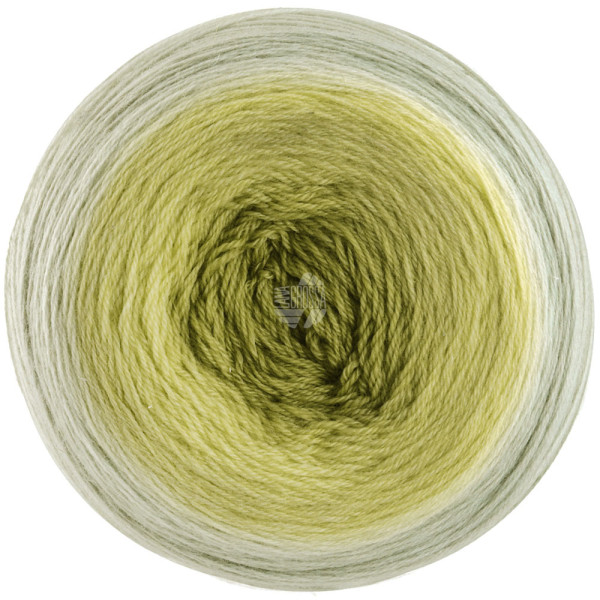 Lana Grossa Merino Lace Aquarell 001 Olv/Helloliv/Grüngrau 100g