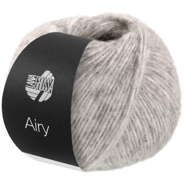 Lana Grossa Airy 012 Weißgrau 50g