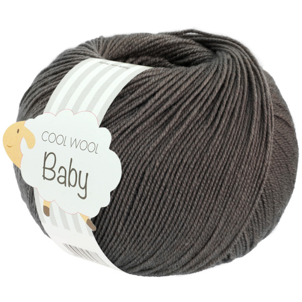 Lana Grossa Cool Wool Baby 334 Dunkelgrau meliert 50g