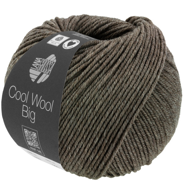 Lana Grossa Cool Wool Big Mélange 1622 Dunkelbraun meliert 50g