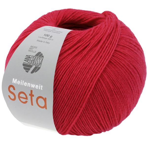 Lana Grossa Meilenweit 100 Seta 052 Rot 100g