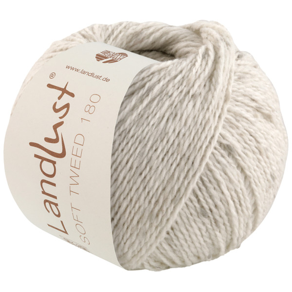 Lana Grossa Landlust Soft Tweed 180 125 Silbergrau meliert 50g