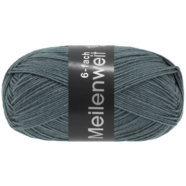 Lana Grossa Meilenweit 6-fach 150 Unito 9249 Schiefergrau 150g