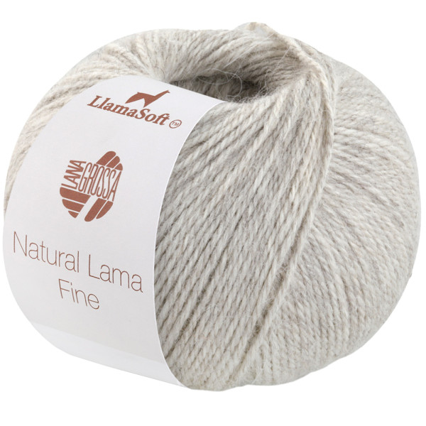 Lana Grossa Natural Lama Fine 112 Graubeige 50g