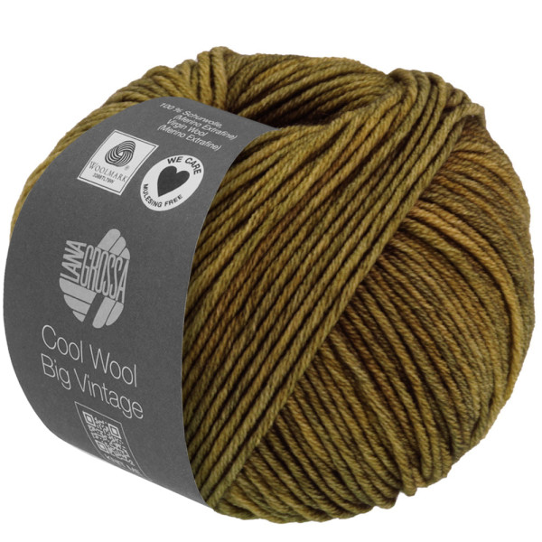 Lana Grossa Cool Wool Big Vintage 7181 Dunkeloliv 50g