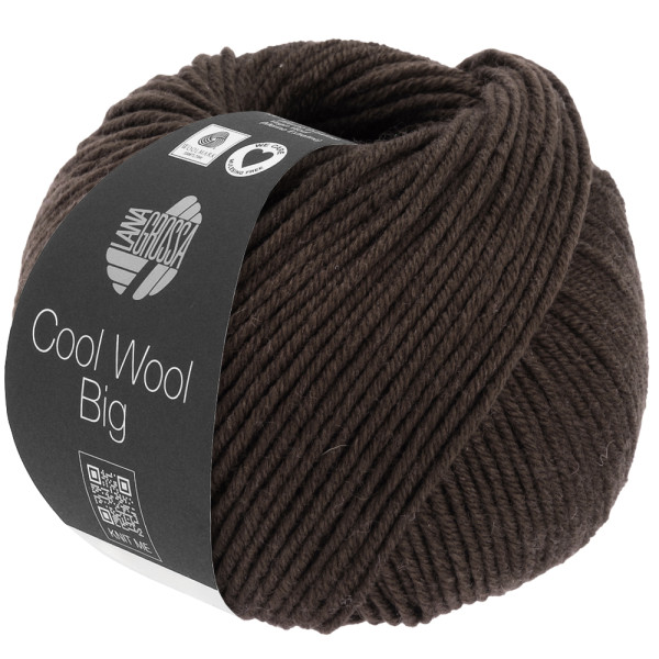 Lana Grossa Cool Wool Big 1020 Schwarzbraun 50g