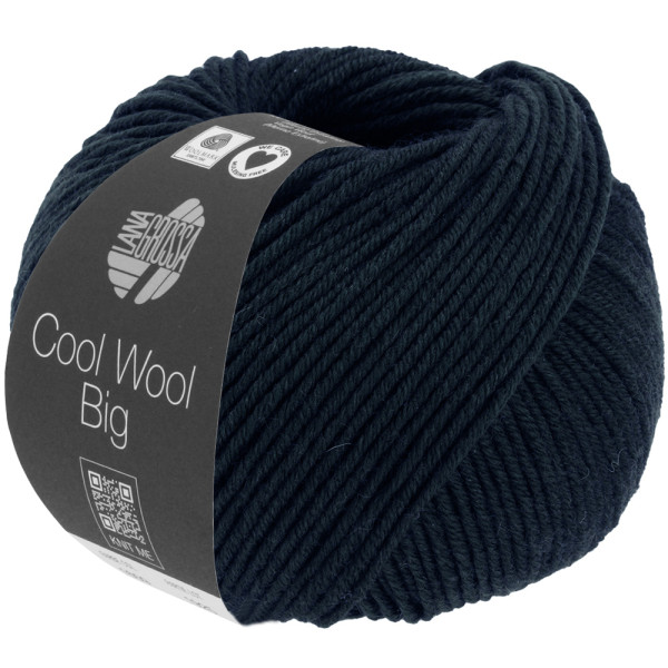 Lana Grossa Cool Wool Big Melange 1630 Schwarzblau meliert 50g