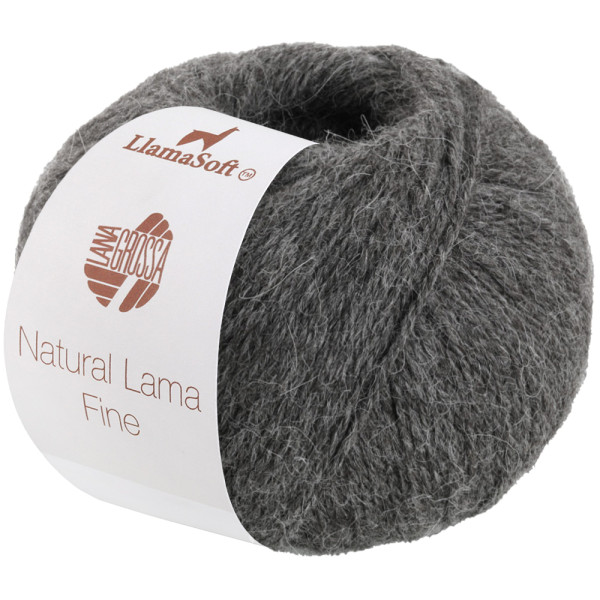 Lana Grossa Natural Lama Fine 114 Graubraun 50g