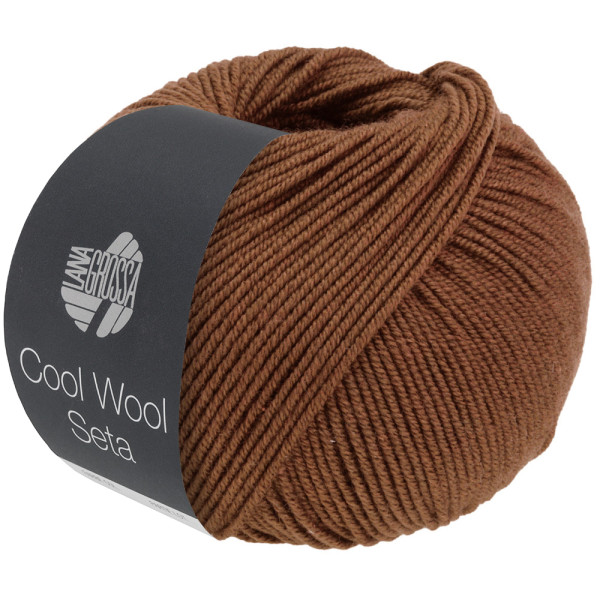 Lana Grossa Cool Wool Seta 024 Schokobraun 50g