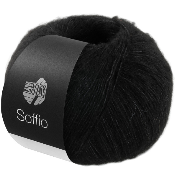 Lana Grossa Soffio 020 Schwarz 25g