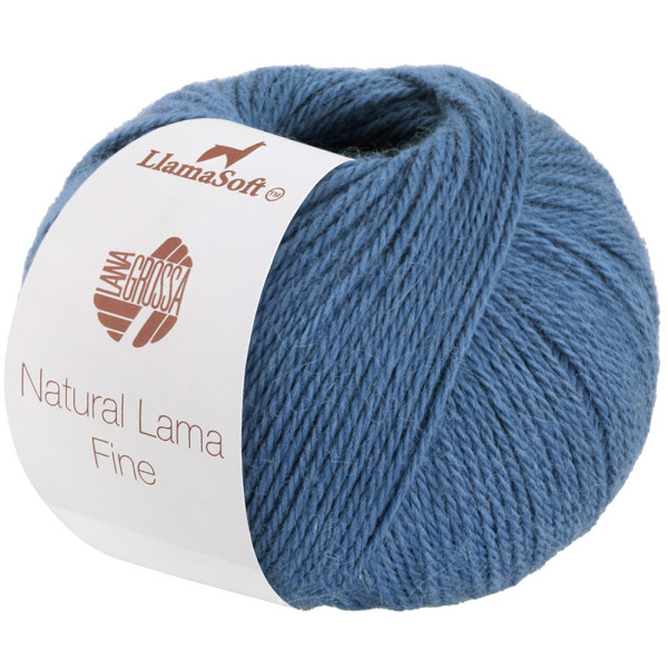 Lana Grossa Natural Lama Fine 105 Taubenblau 50g