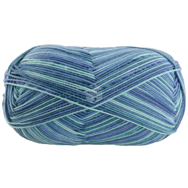 Lana Grossa Meilenweit 100 Merino Extrafine Cosy 6163 Minttürkis/Hell-/Dunkelpetrol/Blau 100g