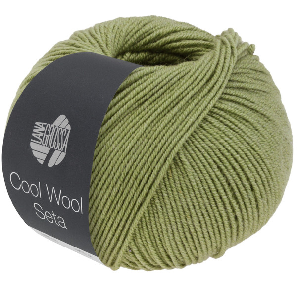 Lana Grossa Cool Wool Seta 022 Ahorngrün 50g