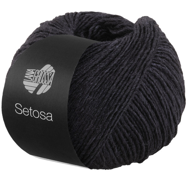 Lana Grossa Setosa 002 Schwarz 50g