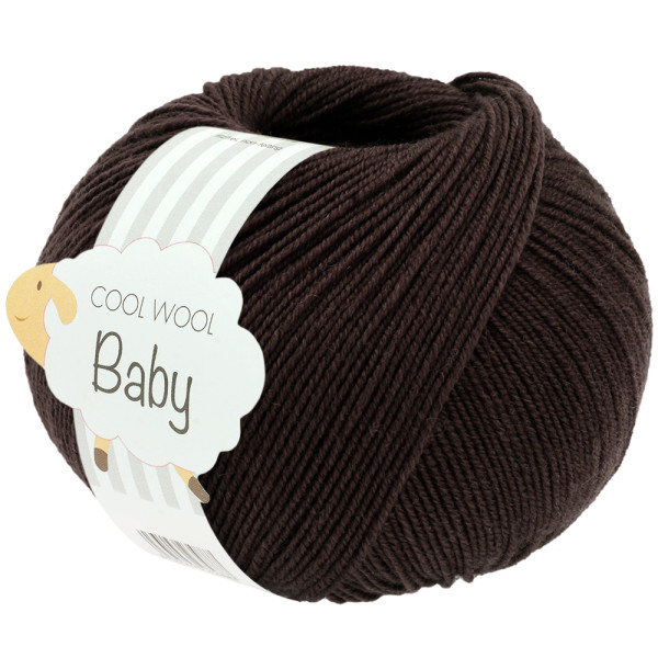 Lana Grossa Cool Wool Baby 333 Schwarzbraun 50g