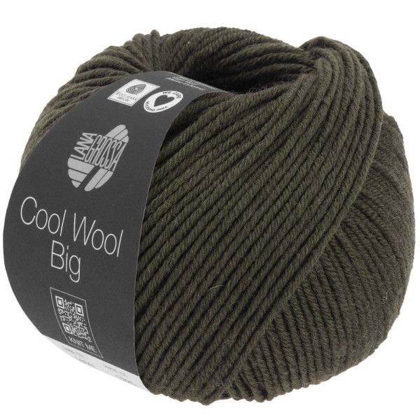 Lana Grossa Cool Wool Big Melange 1629 Dunkeloliv meliert 50g