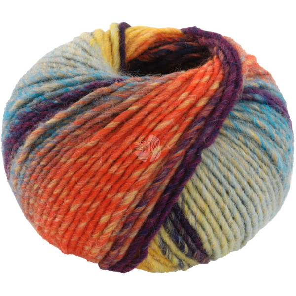 Lana Grossa Colors For You 151 Blaugrau/Gelb/Schwarzblau/Orange/Weinrot/Burgund/Dunkelblau/Nougat 50