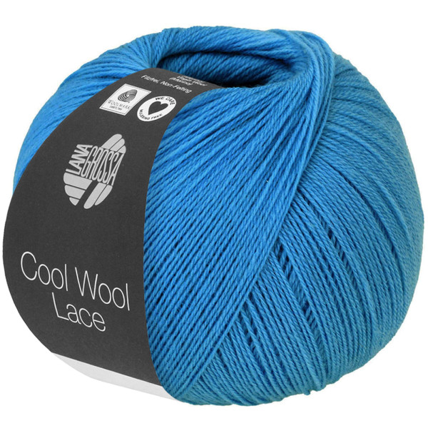 Lana Grossa Cool Wool Lace 054 Topasblau 50g