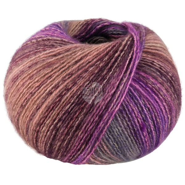 Lana Grossa Gianna 003 Violett/Burgund/Grau/Flieder/Graublau/Camel