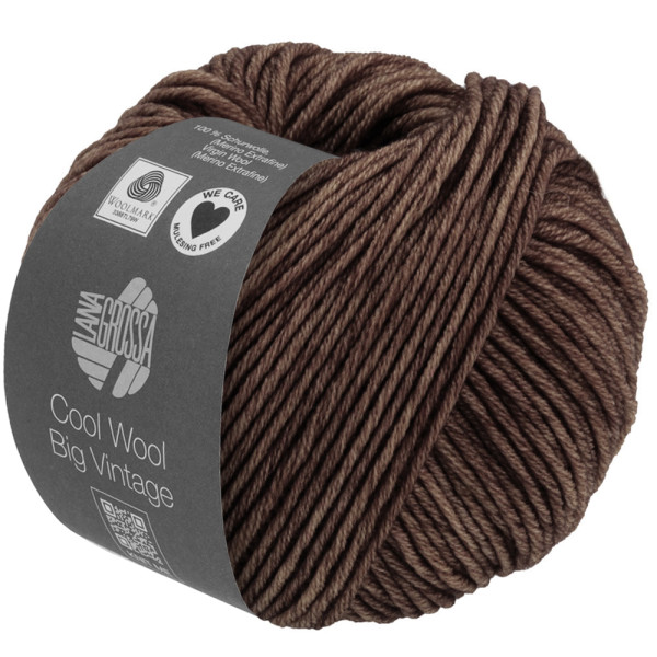 Lana Grossa Cool Wool Big Vintage 7184 Dunkelbraun 50g